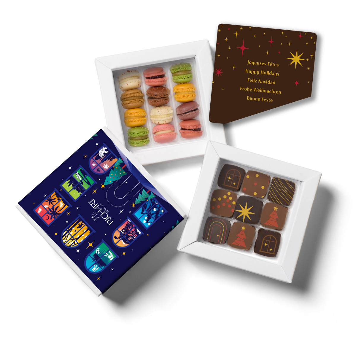 Festtagspralinen und Macarons – Nuit étoilée