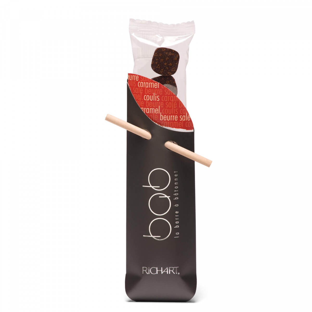 BAB Caramello: astuccio tascabile da 9 cioccolatini ripieni