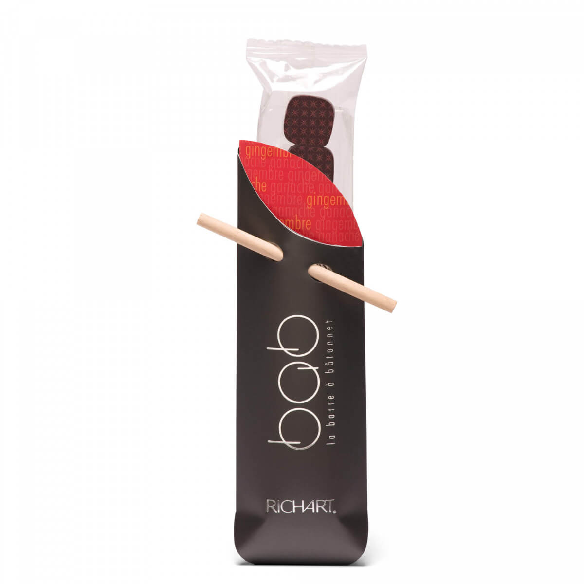 BAB Ganache allo zenzero: astuccio tascabile da 9 cioccolatini ripieni