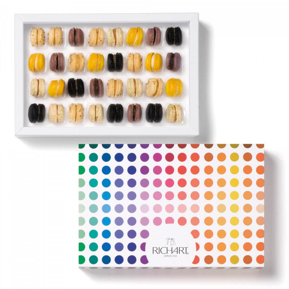 Confezione 32 mini-macaron salati assortiti